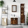 Set de muebles baño 3 pzas madera contrachapada roble ahumado von , Badezimmermöbel - Ref: Foro24-3214797, Preis: 162,83 €, R...