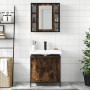 Set de muebles baño 2 pzas madera contrachapada roble ahumado de , Muebles de baño - Ref: Foro24-3214722, Precio: 128,44 €, D...
