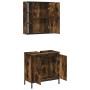 Set de muebles baño 2 pzas madera contrachapada roble ahumado de , Muebles de baño - Ref: Foro24-3214722, Precio: 128,44 €, D...
