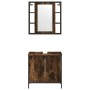 Set de muebles baño 2 pzas madera contrachapada roble ahumado de , Muebles de baño - Ref: Foro24-3214722, Precio: 128,44 €, D...