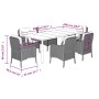 Set comedor de jardín 7 pzas con cojines ratán sintético beige de , Conjuntos de jardín - Ref: Foro24-3211988, Precio: 899,24...