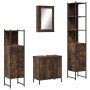 Set de muebles baño 4 pzas madera contrachapada roble ahumado von , Badezimmermöbel - Ref: Foro24-3214832, Preis: 234,10 €, R...