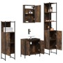 Set de muebles baño 4 pzas madera contrachapada roble ahumado von , Badezimmermöbel - Ref: Foro24-3214832, Preis: 234,10 €, R...