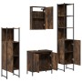 Set de muebles baño 4 pzas madera contrachapada roble ahumado von , Badezimmermöbel - Ref: Foro24-3214832, Preis: 234,10 €, R...