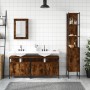 Set de muebles baño 4 pzas madera contrachapada roble ahumado von , Badezimmermöbel - Ref: Foro24-3214807, Preis: 212,08 €, R...