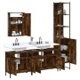 Set de muebles baño 4 pzas madera contrachapada roble ahumado von , Badezimmermöbel - Ref: Foro24-3214807, Preis: 212,08 €, R...
