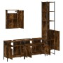 Set de muebles baño 4 pzas madera contrachapada roble ahumado von , Badezimmermöbel - Ref: Foro24-3214807, Preis: 212,08 €, R...