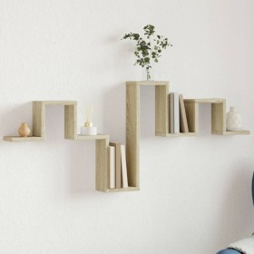 Estantería pared madera ingeniería roble Sonoma 104,5x10x43 cm von , Regale und Regale - Ref: Foro24-840725, Preis: 23,78 €, ...