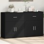 Aparador de madera de ingeniería 2 uds negro 60x31x70 cm by , Sideboards - Ref: Foro24-3276547, Price: 157,31 €, Discount: %