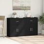 Aparador de madera de ingeniería 2 uds negro 60x31x70 cm by , Sideboards - Ref: Foro24-3276547, Price: 157,31 €, Discount: %