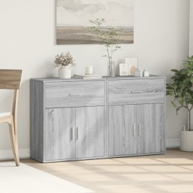 Aparador de madera de ingeniería 2 uds gris Sonoma 60x31x70 cm von , Sideboards - Ref: Foro24-3276551, Preis: 143,29 €, Rabat...