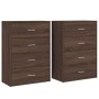 Aparadores 2 uds madera de ingeniería marrón roble 60x31x84 cm by , Sideboards - Ref: Foro24-3276587, Price: 175,07 €, Discou...