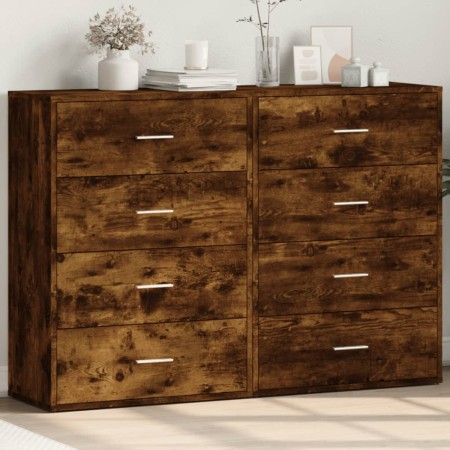 Aparadores 2 uds madera de ingeniería roble ahumado 60x31x84 cm von , Sideboards - Ref: Foro24-3276585, Preis: 173,97 €, Raba...