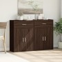 Aparadores 2 uds madera de ingeniería marrón roble 60x30x84 cm de , Aparadores - Ref: Foro24-3276601, Precio: 150,46 €
