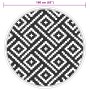 Alfombra de exterior ARAKIL blanco y negro Ø160 cm PP by , Outdoor protectors - Ref: Foro24-368579, Price: 30,53 €, Discount: %