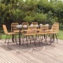 Juego de comedor de jardín 9 piezas ratán sintético by , Garden sets - Ref: Foro24-3157893, Price: 838,23 €, Discount: %