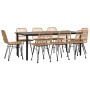 Juego de comedor de jardín 9 piezas ratán sintético by , Garden sets - Ref: Foro24-3157893, Price: 838,23 €, Discount: %