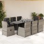 Set comedor de jardín 9 pzas cojines ratán sintético gris claro by , Garden sets - Ref: Foro24-3262909, Price: 1,00 €, Discou...