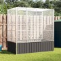 Pajarera de acero color plateado 210,5x107x212 m von , Füße und Vogelkäfige - Ref: Foro24-172582, Preis: 471,09 €, Rabatt: %