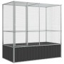Pajarera de acero color plateado 210,5x107x212 m von , Füße und Vogelkäfige - Ref: Foro24-172582, Preis: 471,09 €, Rabatt: %