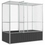 Pajarera de acero color plateado 210,5x107x212 m von , Füße und Vogelkäfige - Ref: Foro24-172582, Preis: 471,09 €, Rabatt: %