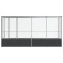 Pajarera con extensión de acero color plateado 418,5x107x212 cm by , Feet and bird cages - Ref: Foro24-3214267, Price: 558,62...