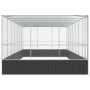 Pajarera con extensión de acero color plateado 725x307x212 cm von , Füße und Vogelkäfige - Ref: Foro24-3214278, Preis: 1,00 €...