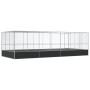 Pajarera con extensión de acero color plateado 725x307x212 cm von , Füße und Vogelkäfige - Ref: Foro24-3214278, Preis: 1,00 €...