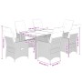 Set de comedor de jardín 7 pzas y cojines ratán sintético negro by , Garden sets - Ref: Foro24-3276683, Price: 787,89 €, Disc...