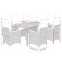 Set de comedor de jardín 7 pzas y cojines ratán sintético negro by , Garden sets - Ref: Foro24-3276835, Price: 762,23 €, Disc...