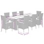 Set de comedor de jardín 9 pzas y cojines ratán sintético negro de , Conjuntos de jardín - Ref: Foro24-3277522, Precio: 973,2...