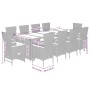 Set de comedor jardín 11 pzas con cojines ratán sintético negro de , Conjuntos de jardín - Ref: Foro24-3277529, Precio: 1,00 ...