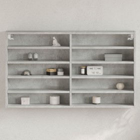 Vitrina de madera de ingeniería gris hormigón 100x15x58 cm von , Regale und Regale - Ref: Foro24-847929, Preis: 56,77 €, Raba...