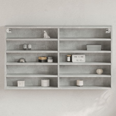 Vitrina de madera de ingeniería gris hormigón 100x15x58 cm von , Regale und Regale - Ref: Foro24-847929, Preis: 56,77 €, Raba...