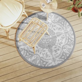 Alfombra de exterior ARAKIL gris claro Ø120 cm PP von , Outdoor-Protektoren - Ref: Foro24-368494, Preis: 22,53 €, Rabatt: %