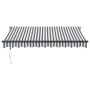Toldo retráctil aluminio y tela gris antracita y blanco 3x2,5 m von , Markisen - Ref: Foro24-3216118, Preis: 296,30 €, Rabatt: %