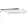 Toldo retráctil aluminio y tela gris antracita y blanco 3x2,5 m von , Markisen - Ref: Foro24-3216118, Preis: 296,30 €, Rabatt: %