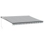 Toldo retráctil aluminio y tela gris antracita y blanco 4,5x3 m von , Markisen - Ref: Foro24-3216111, Preis: 313,77 €, Rabatt...