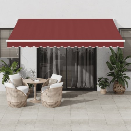 Toldo retráctil automático burdeos 400x300 cm