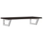 Estante de lavabo de pared de acero y madera maciza de roble de , Tocadores de baño - Ref: Foro24-3302586, Precio: 69,85 €, D...