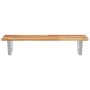Estante de lavabo de pared acero y madera maciza de acacia de , Tocadores de baño - Ref: Foro24-3302718, Precio: 73,66 €, Des...