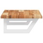 Estante de lavabo de pared acero y madera maciza de acacia de , Tocadores de baño - Ref: Foro24-3302718, Precio: 73,66 €, Des...