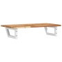 Estante de lavabo de pared acero y madera maciza de acacia de , Tocadores de baño - Ref: Foro24-3302718, Precio: 73,66 €, Des...