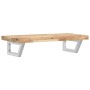 Estante de lavabo de pared acero y madera maciza de acacia by , bathroom vanities - Ref: Foro24-3302694, Price: 90,42 €, Disc...