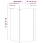 Soportes de plantas 2 uds madera roble artisian 10x10x18 cm von , Topfständer - Ref: Foro24-852887, Preis: 19,02 €, Rabatt: %