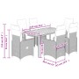 Set de mesa y sillas de jardín 7 pzas y cojines ratán PE negro von , Gartensets - Ref: Foro24-3276979, Preis: 794,41 €, Rabat...