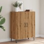 Aparador de madera de ingeniería roble artisan 70x34x90 cm by , Sideboards - Ref: Foro24-856889, Price: 95,34 €, Discount: %