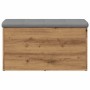 Banco almacenaje madera ingeniería roble artesanal 82x42x45 cm de , Bancos para recibidores y almacenamiento - Ref: Foro24-85...