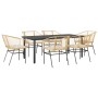 Juego de comedor de jardín 7 pzas con cojines ratán PE marrón by , Garden sets - Ref: Foro24-3334609, Price: 440,89 €, Discou...