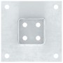 Bases para postes cuadradas 12 uds. Plata 61x61 mm de , Postes de cerca - Ref: Foro24-42000005, Precio: 54,39 €, Descuento: %